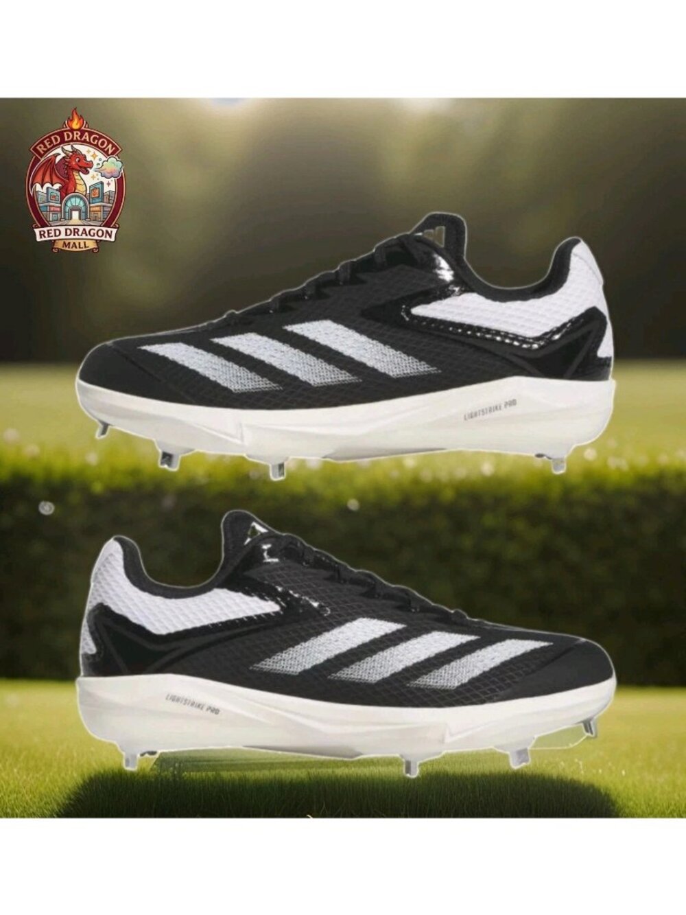 Adidas Adizero Electric TPU Black White Baseball Cleats IH3466 - Men's Size 11.5